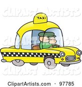 Toon Guy Taxi Driver